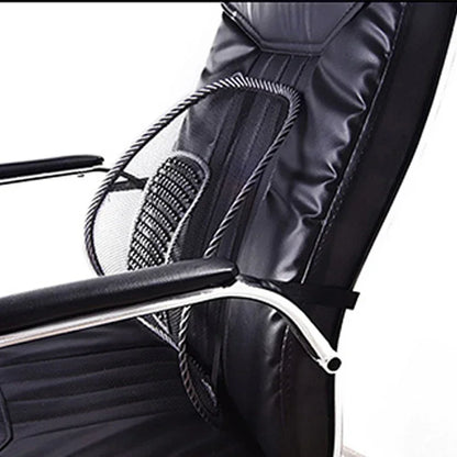 Mesh Lumbar Back Cushion – Anti-Fatigue Elastic Support Pad for Office Chair, Massage Cushion for Daily Use