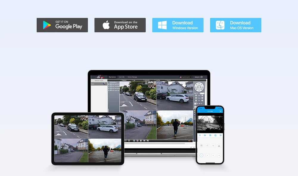 H.View 8CH 5MP Wireless WiFi Security Camera System — CCTV NVR Kit with Indoor/Outdoor Cameras & Two-Way Audio XMEye