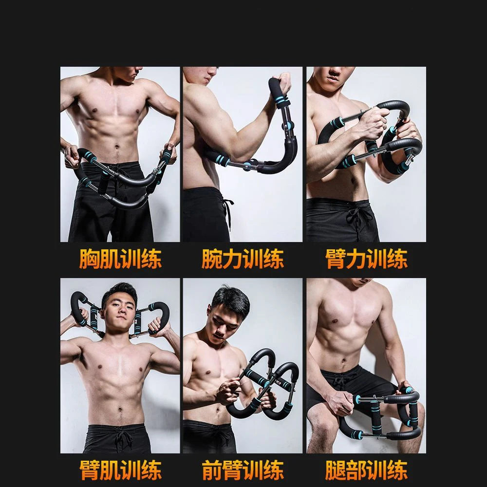 50KG Adjustable Arm Strength Trainer — Multi-Functional Chest Expansion & U-Shaped Fitness Equipment