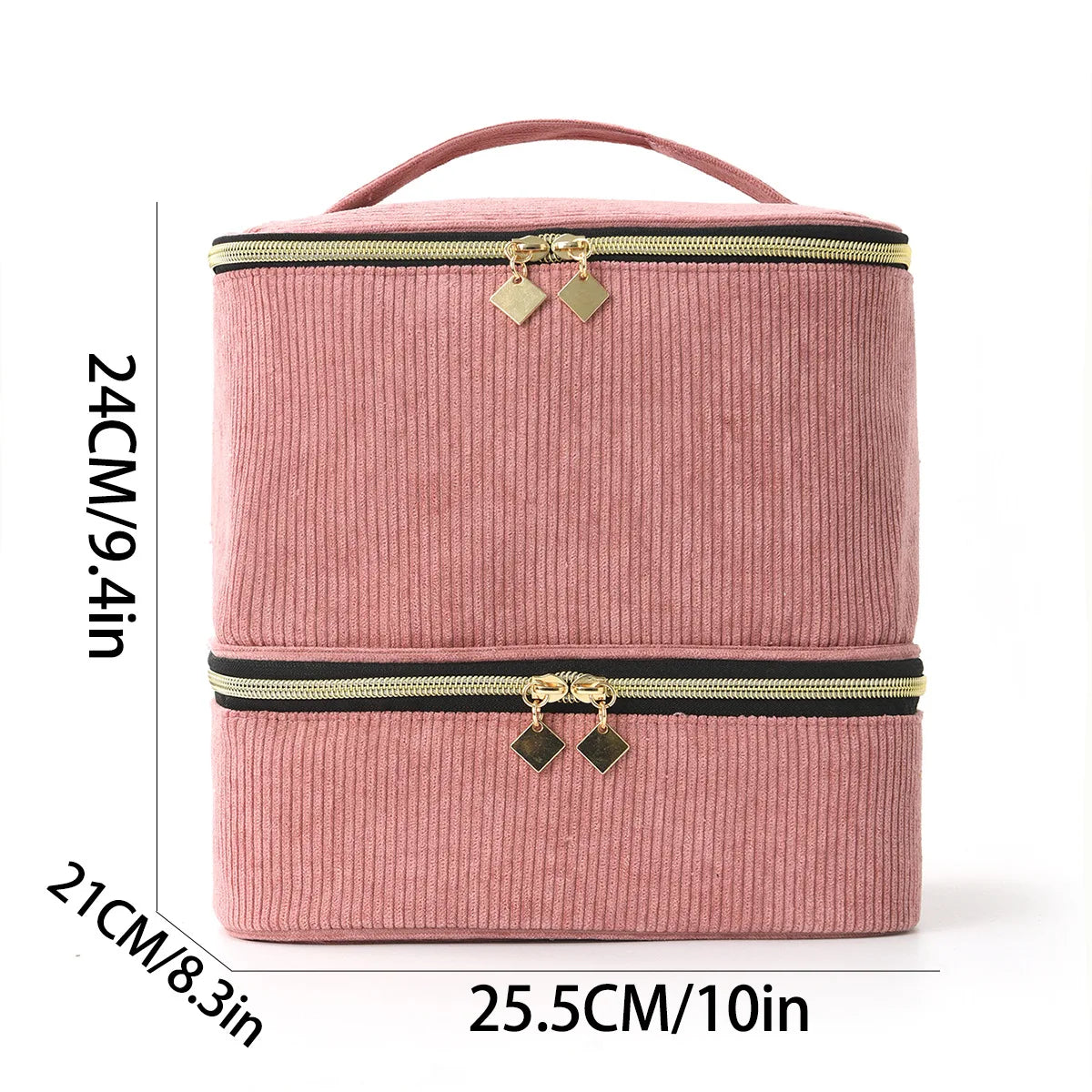 Nail Polish & Essential Oil Storage Bag – Portable Double-Layer Cosmetic Organizer with 30 Compartments