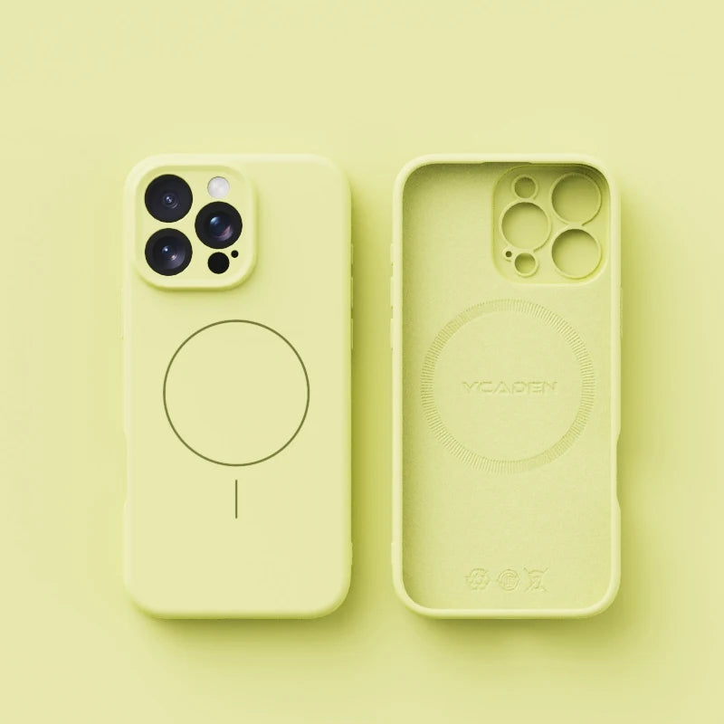 Original Liquid Soft Silicone MagSafe Case — Magnetic Wireless Charging Cover for iPhone 11–16 Pro/Max/Plus