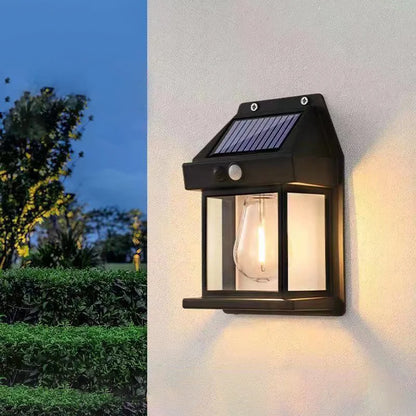 Solar Outdoor Wall Lamp - Human Body Induction, IP65 Waterproof for Home, Villa & Balcony Decor