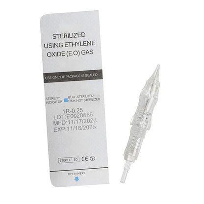 10PCS Microblading Tattoo Needle Cartridges – 0.15 to 0.4mm Screw Tips for Permanent Makeup & Eyebrow Rotary Machine