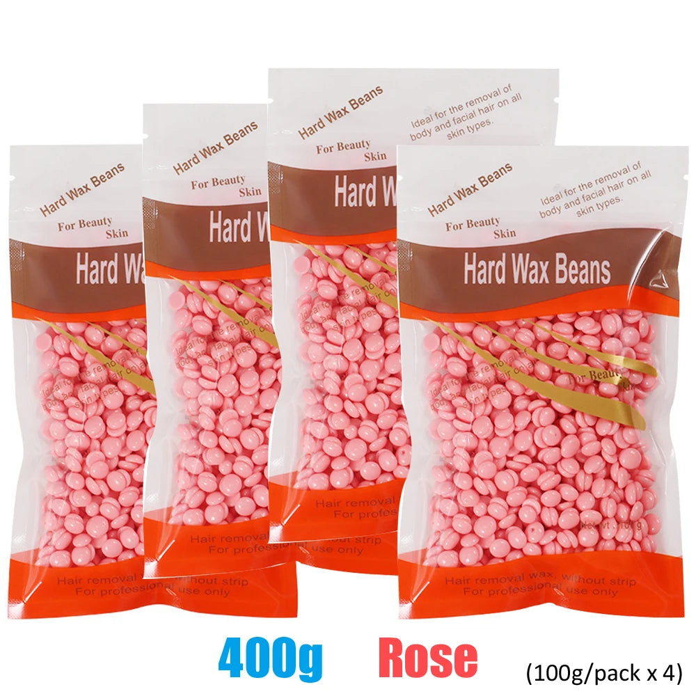 500g/200g/50g Hard Wax Beans – European Brazilian Pearl Wax for Hair Removal & Wax Warmer Machine