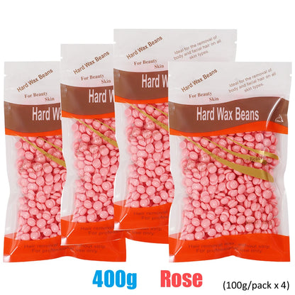 500g/200g/50g Hard Wax Beans – European Brazilian Pearl Wax for Hair Removal & Wax Warmer Machine