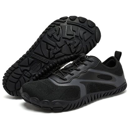 HOBIBEAR Unisex Barefoot Wide Toe Sneakers – Zero Drop Outdoor Running & Beach Walking Shoes with Elastic Band