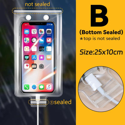 1-10PCS Cycling Rainproof Phone Pouch – High Sensitivity Waterproof Cellphone Cover for iPhone, Samsung, Xiaomi