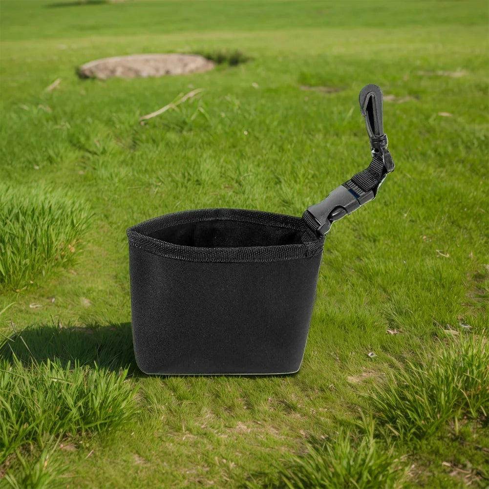 Portable Golf Cleaning Bag with Detachable Clip – Waterproof Liner, Cleans Club Grooves, Dry Exterior