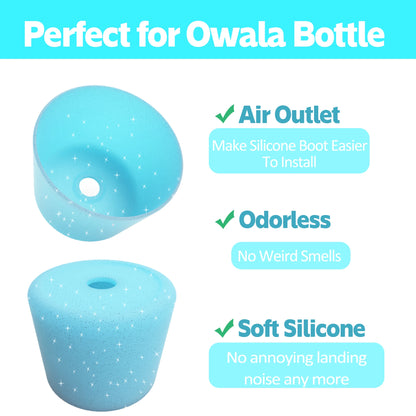 Silicone Protective Sleeve for Owala Water Bottle – 24oz/32oz Boot Cushion for Quencher & Adventure Bottles