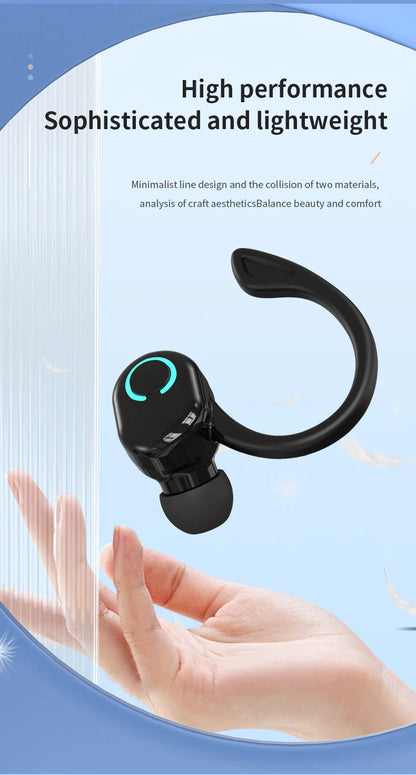 Wireless Bluetooth Earphones – HiFi Bass Ear-Hook Earbuds with HD Mic, Noise Cancelling, Waterproof Sports Gaming Headset