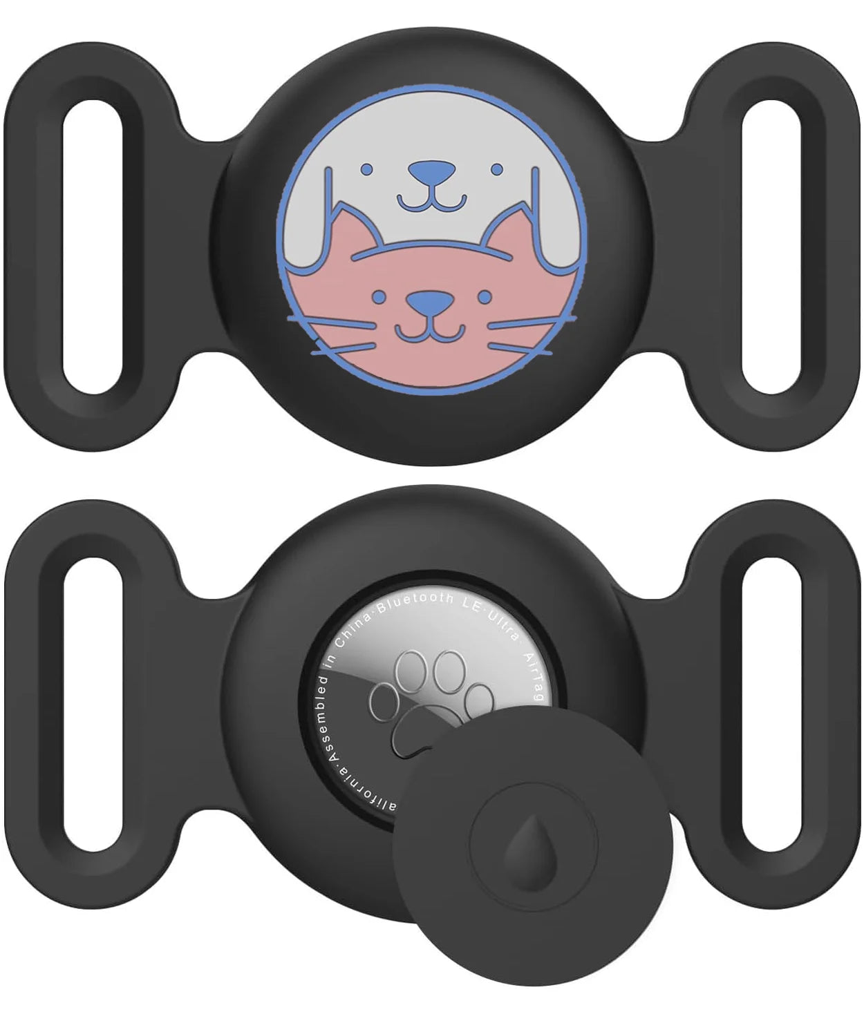 Airtag Dog Collar Holder – Silicone Protective Case for Apple AirTag, Full Body Cover Fits All Collar Sizes