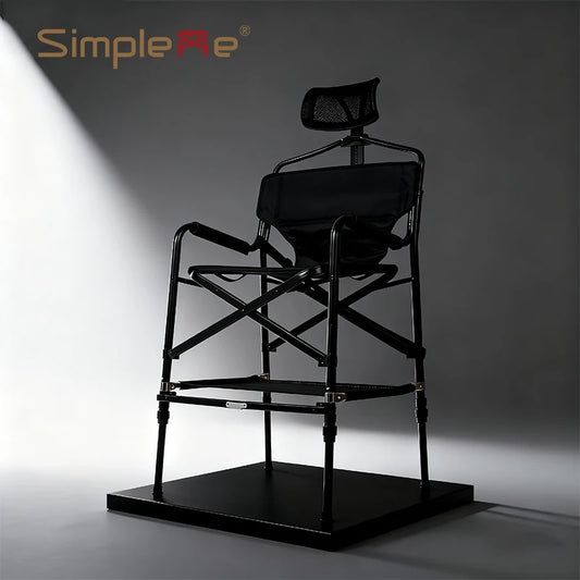 Simpleme Adjustable Makeup Artist Chair – Lightweight 4.5kg Swivel Salon Stool