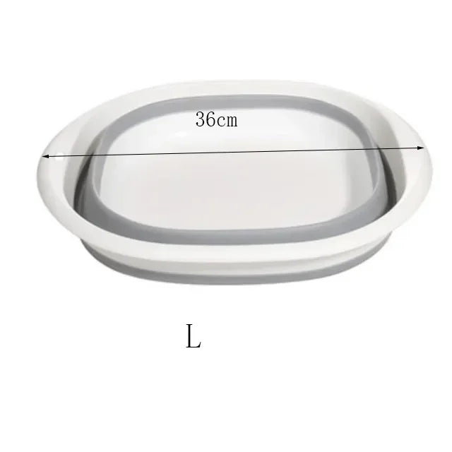Portable Plastic Folding Wash Basin – Laundry Tub & Bath Basin for Adults and Babies, Kitchen & Bathroom Accessory