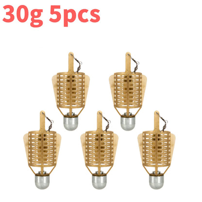 Fishing Hooks Explosion Bait Cage with Iron Head – Spherical Basket Feeder Holder Tackle Tool