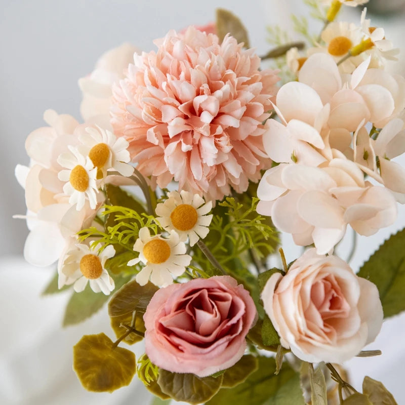 7-Piece Chamomile Faux Flower Arrangement — Flowerpot Ornament & Wedding Accessory