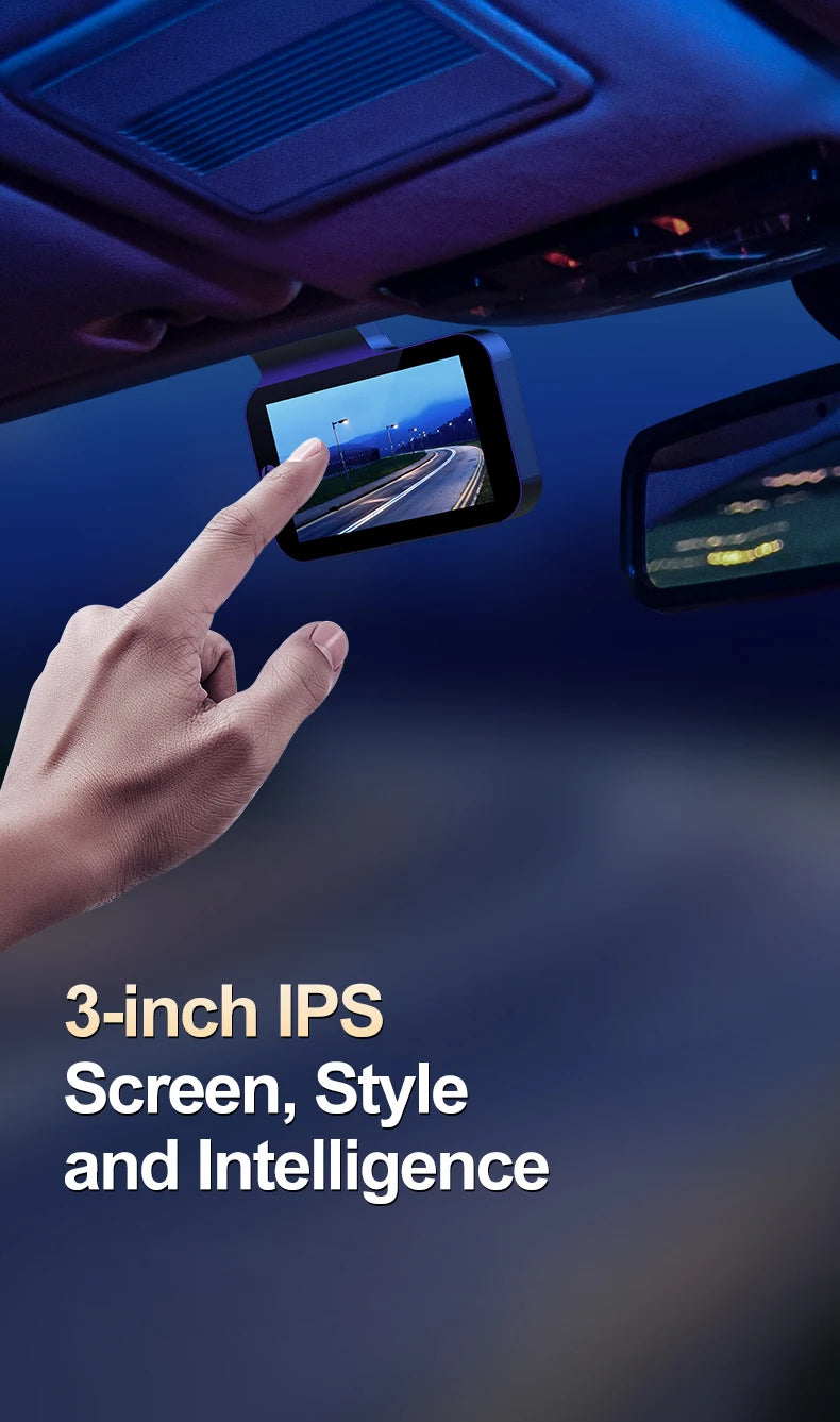 HP 4K HD Car Dash Cam – Night Vision, WiFi, Parking Monitoring, DVR Loop Video Recording