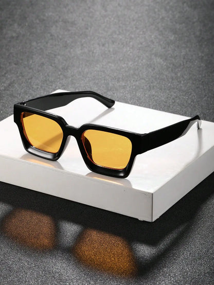 1 or 2 PC Classic Square Plastic Frame Sunglasses – Unisex Daily Fashion Shades & Eyewear Accessories