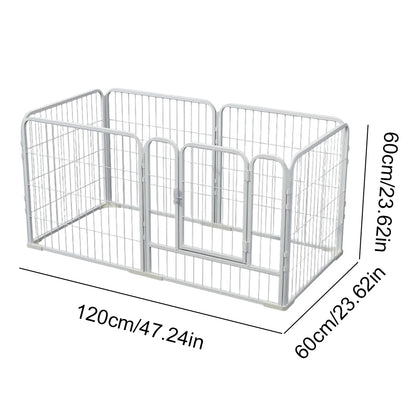 6-Panel Heavy Duty Foldable Pet Exercise Fence — Puppy Kennel Cage & Metal Barrier for Dogs, Cats, Rabbits