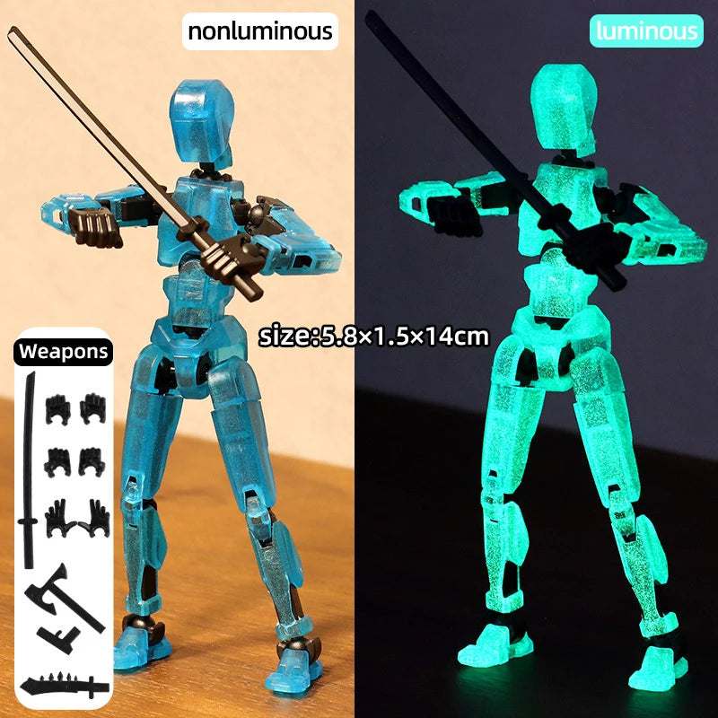 Multi-Jointed Shapeshift Robot 3D Printed Mannequin – 13 Action Figures for Kids & Adults, Parent-Child Games & Gifts