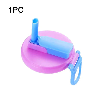 1/2pcs Portable Silicone Soda Can Lids with Straw — Reusable for Beer, Juice, and Canned Drinks