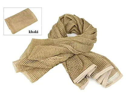 Camouflage Netting Tactical Mesh Scarf - Camo Scarf for Wargames, Hunting, Shooting, and Wild Photography