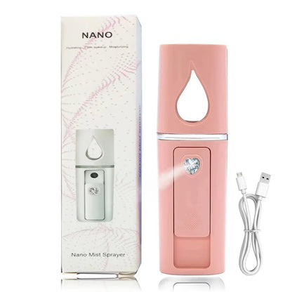 20ml Face Steamer & Portable Facial Sprayer – Nano Hydrating Humidifier for Anti-Aging Skin Care