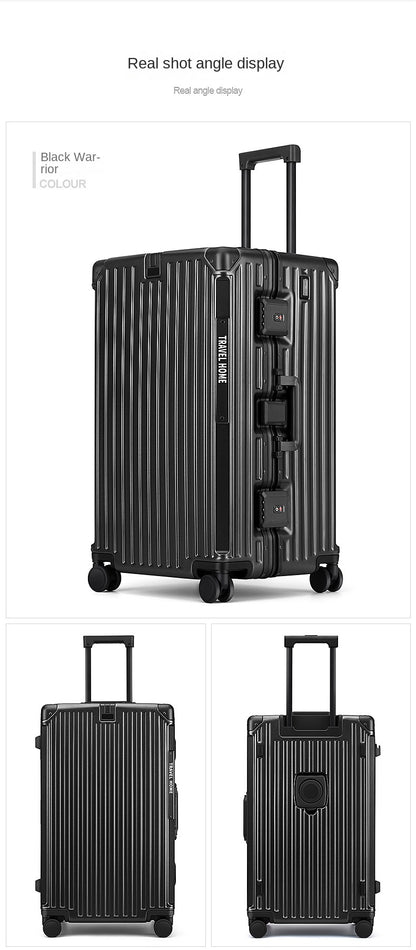 COLENARA Aluminum Frame Suitcase — High-Quality Large Capacity Trolley Travel Bag, 24", 26", 28", 30" Rolling Luggage