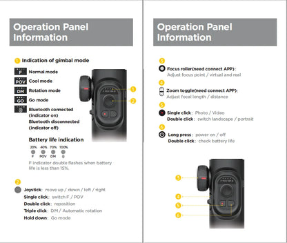 AOCHUAN 3-Axis Handheld Gimbal Stabilizer – SmartXE for iPhone & Android with AI Face Tracking for TikTok & Vlog