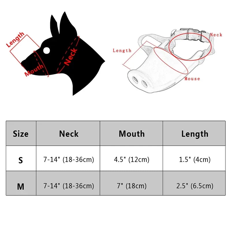 Adjustable Funny Pig Nose Dog Mouth Muzzle - Breathable Anti-Biting, Barking, and Eating Puppy Training Mask - Cute Pet Accessory
