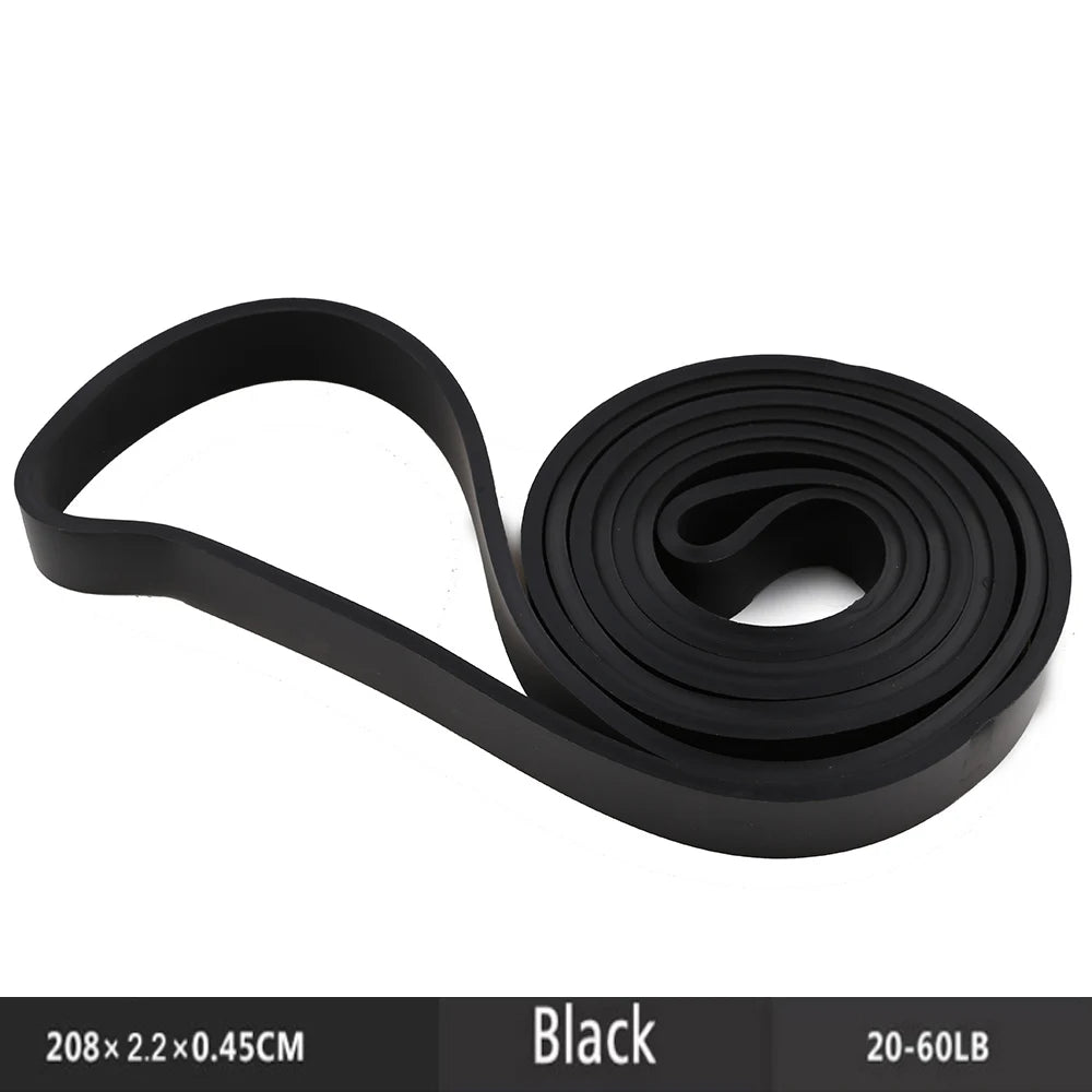 Natural Rubber Resistance Band — 41"/208cm Fitness, Bodybuilding & Yoga Pull-Up Belt