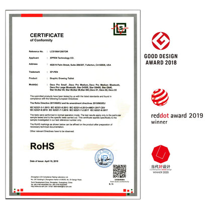 XPPen Star G640 6.5×4 Inch Graphic Drawing Tablet – Battery-Free with 8192 Levels Pressure & 266 RPS for Windows, Mac, Chromebook & OSU Gaming