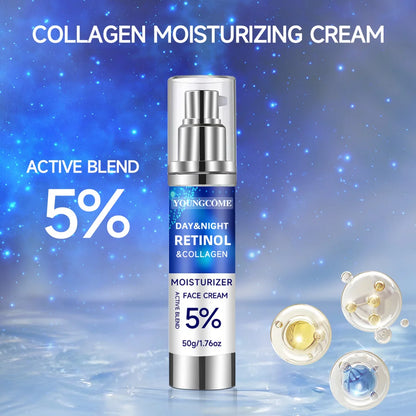 Retinol Anti-Aging Moisturizer – Collagen, Hyaluronic Acid, Vitamin C & E, Hypoallergenic Youthful Face Cream