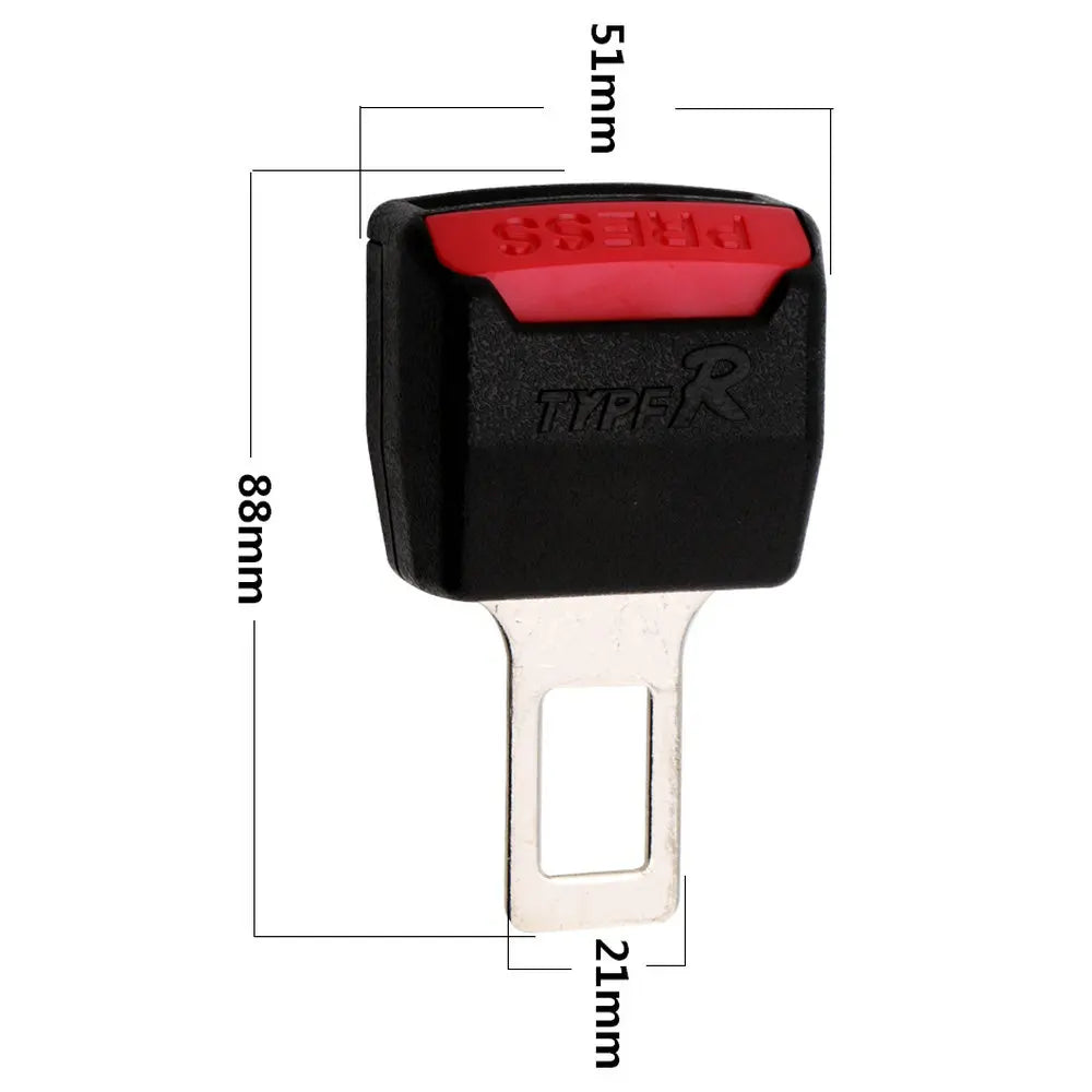 2PCS Car Safety Belt Buckle Extension Clip – Thick Socket Plug & Insert Extender Accessory Tool