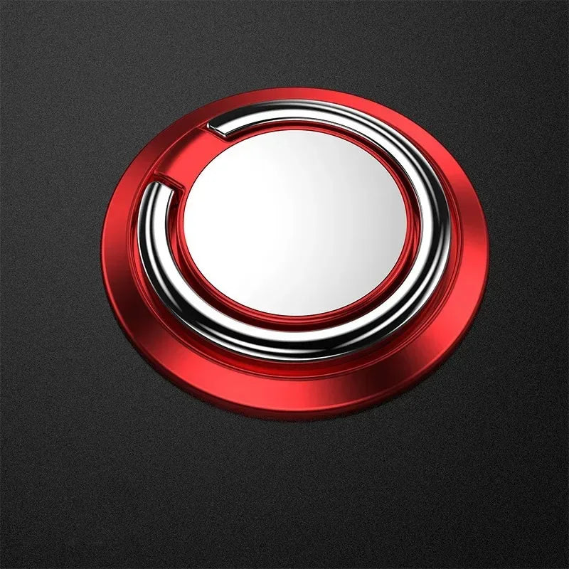 360° Rotating Finger Ring Holder Stand - Magnetic Car Mount & Universal Phone Back Sticker Pad Grip