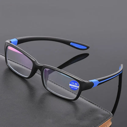 Sports Reading Glasses - Anti-Blue Light TR90 Frame Eyewear for Men & Women (+100 to +400)