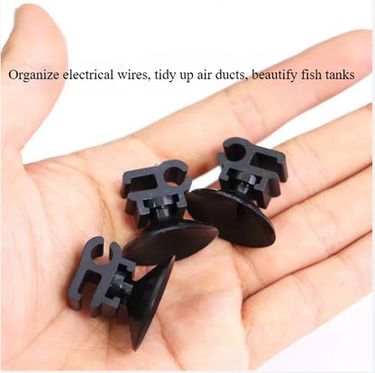 5PCS Aquarium Suction Cup Clips – Double-Headed Tube & Power Line Holders, Filter Wire Organizer for Oxygen Tubing