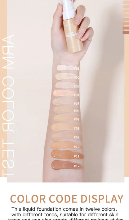 Liquid Foundation Concealer – Waterproof, Sweat-Resistant Professional Makeup Cosmetics