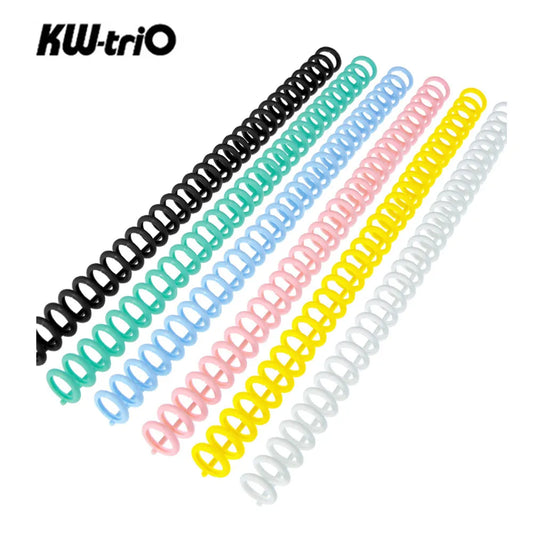 KW-trio 10pcs Plastic 30-Hole Loose Leaf Binders - Ring Binding Spines Combs, 85 Sheets Capacity for DIY Paper Notebook Album