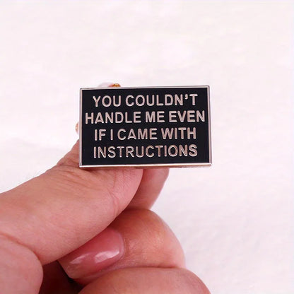 "I Survived Another Meeting" Enamel Pin – Funny English Letter Badge Lapel Pin