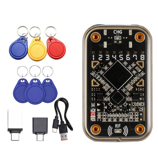 Chameleon Ultra Contactless Smart Card Emulator – RFID Smart Chip Reader + 3x CUID/UID Keychains, NFC Compliant