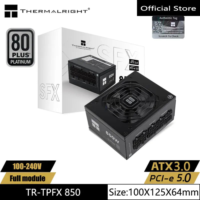 Thermalright TR-TPFX850 SFX Power Supply – 850W Platinum Full Modular, ATX 3.0 & PCIe 5.0 Support
