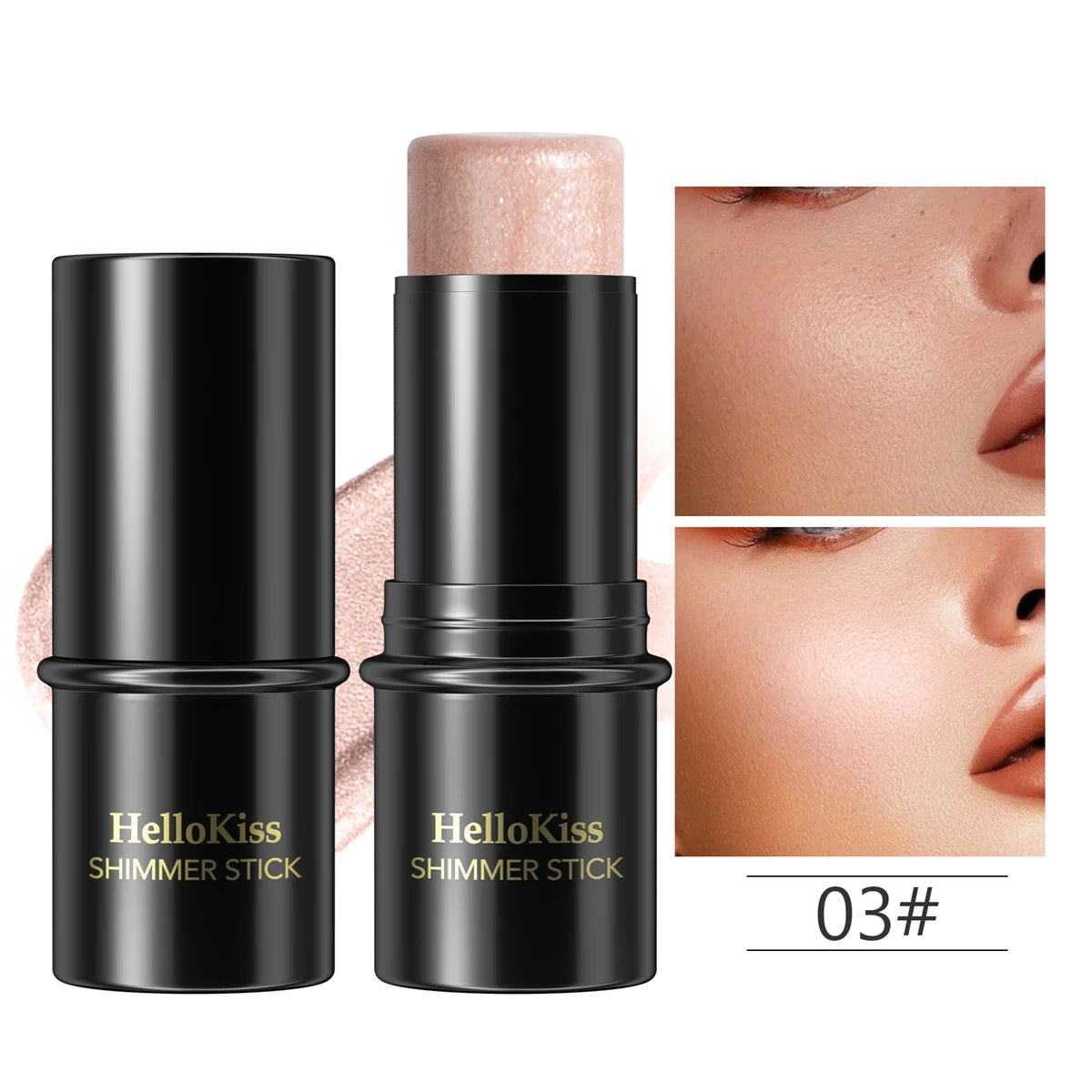 Face Brown Bronzer Contour Stick - Foundation Makeup Pen, Long-Lasting Smooth Contour, Shadow Blusher & Highlight Concealer Cosmetics