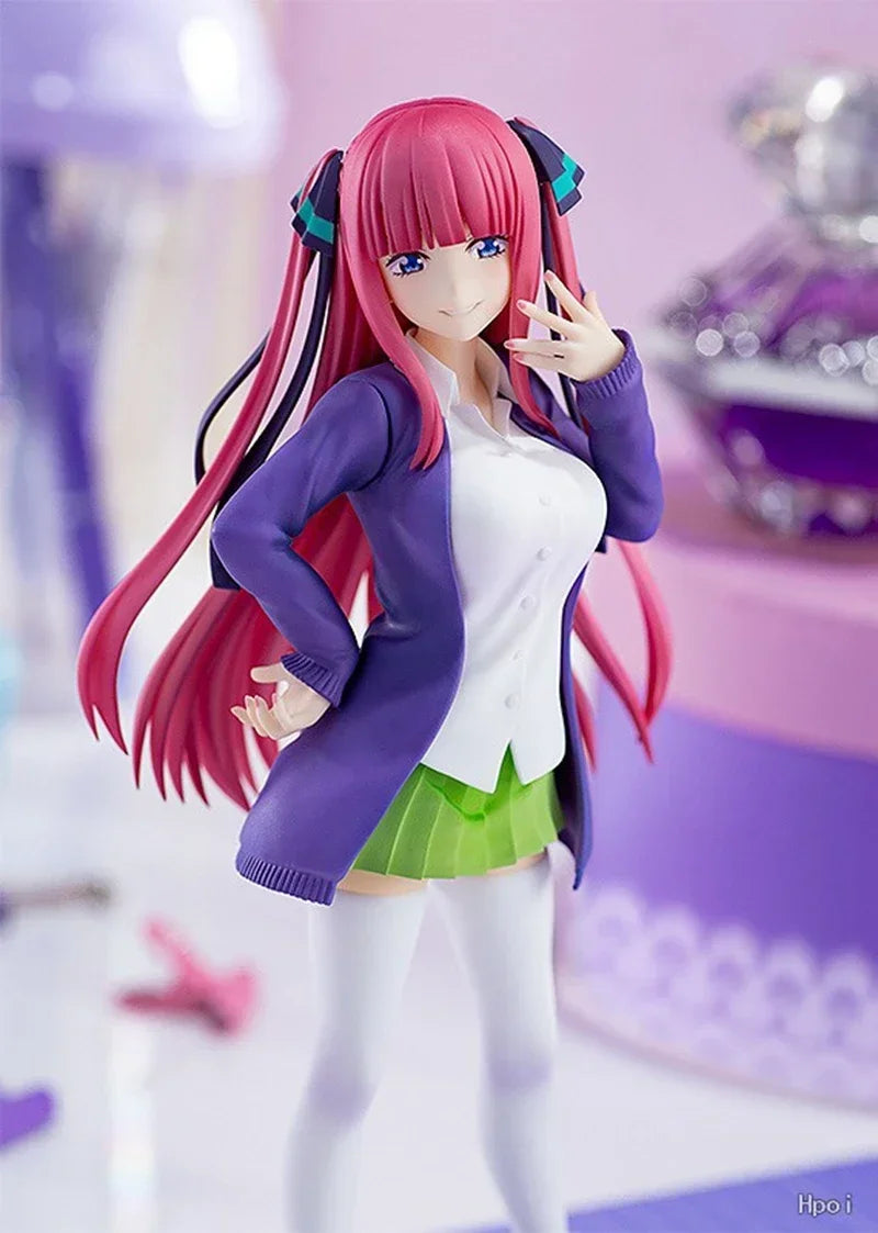 18cm Quintessential Quintuplets Anime Figure – Nakano Ichika Nino Itsuki PVC School Uniform Doll Toy