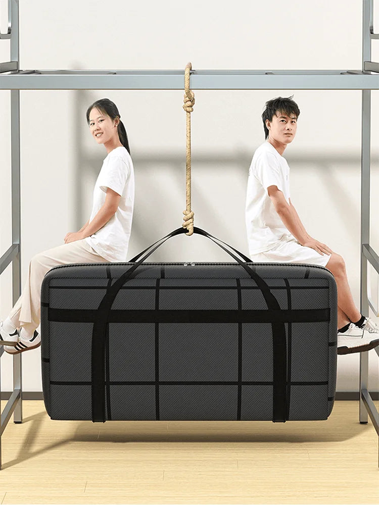 Large Capacity Black Storage Bag: Super Load-Bearing, Dustproof, Moisture-Proof with Zipper - 1PC