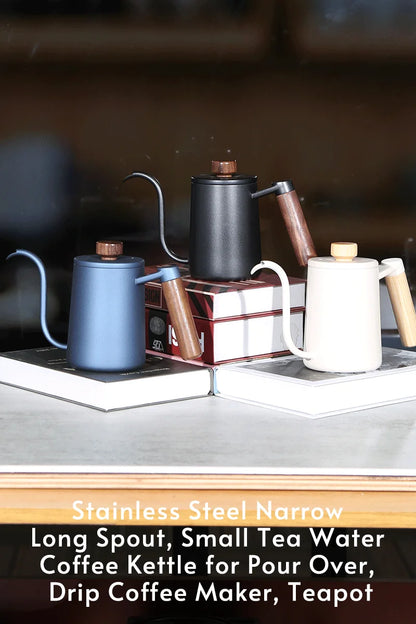 304 Stainless Steel 600ml Gooseneck Kettle — Long Spout Espresso Coffee Maker Teapot for Barista Tools