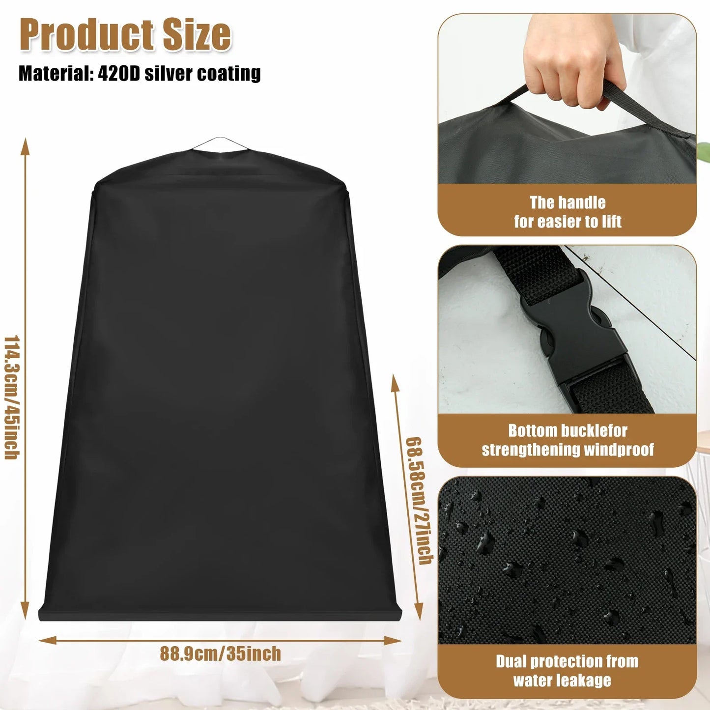 Waterproof Pizza Oven Cover for Ninja OO101 Woodfire 8-in-1 – Oxford Cloth BBQ Accessory