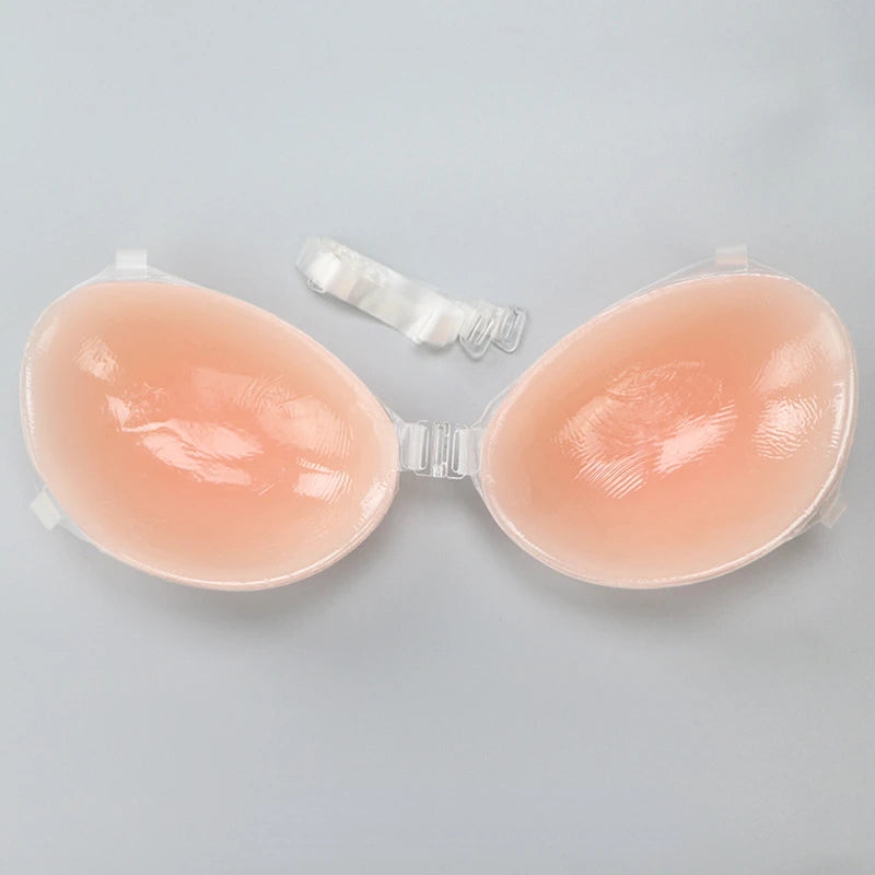 Silicone Invisible Push-Up Bra – Backless Strapless Breast Enhancer, S ...