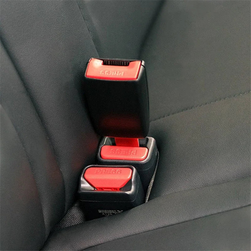2PCS Car Safety Belt Buckle Extension Clip – Thick Socket Plug & Insert Extender Accessory Tool