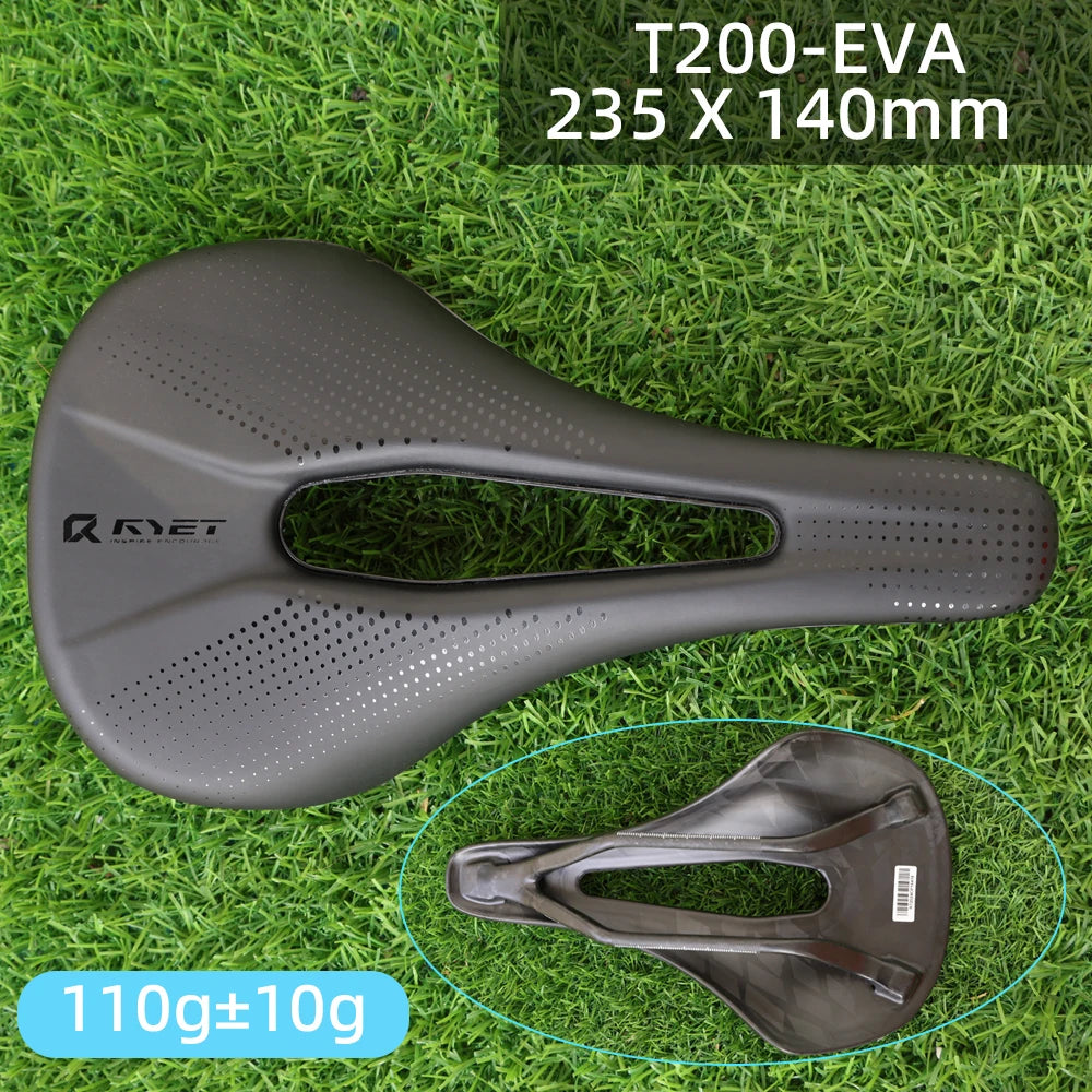 RYET 3D Printed Carbon Bike Saddle — 140/142mm Super Light EVA Road & MTB Racing Seat Cushion