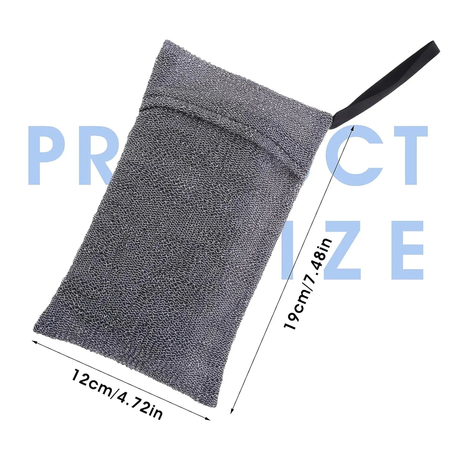 3 PCS Soap Exfoliating Bag Set: Mesh Woven Body Foam Scrubber Pouch for Bathroom Shower - Soap Saver Pocket Sponge Exfoliator
